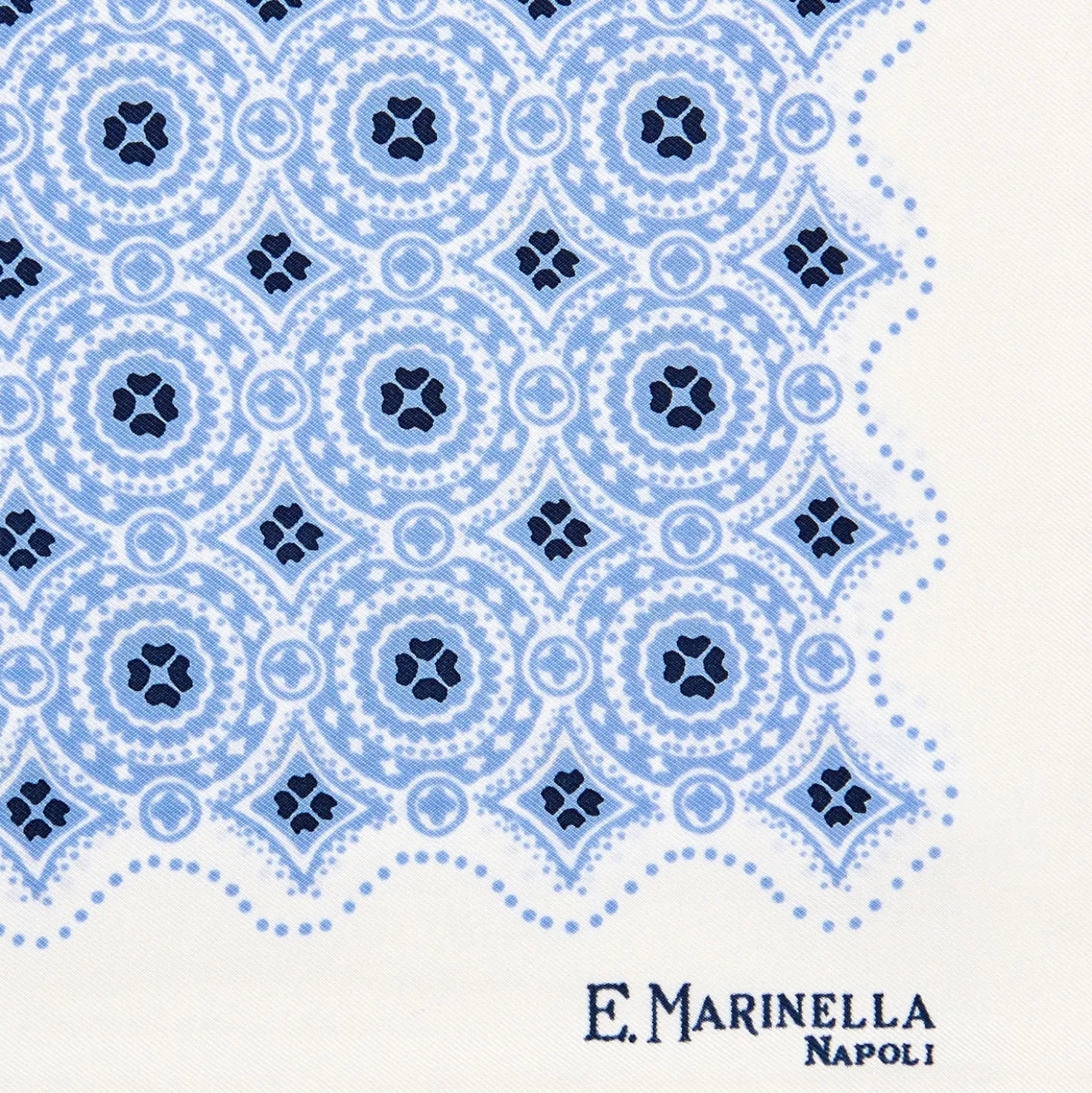 POCHETTE DA TASCHINO IN SETA STAMPATA A MANO BIANCA Macrofantasia fiore