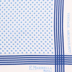 POCHETTE DA TASCHINO IN SETA STAMPATA A MANO BIANCA Pois
