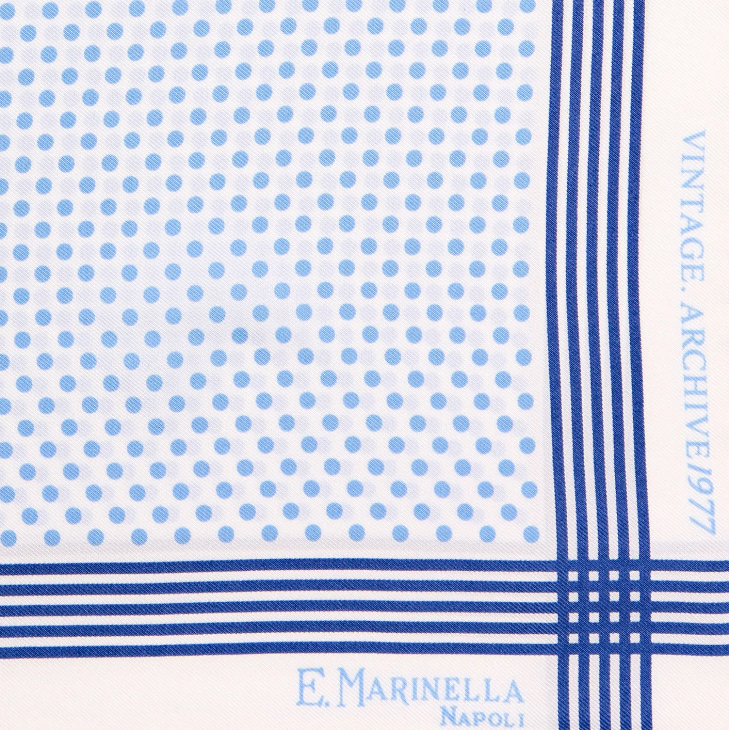 POCHETTE DA TASCHINO IN SETA STAMPATA A MANO BIANCA Pois