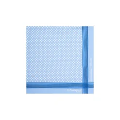 POCHETTE DA TASCHINO IN SETA STAMPATA A MANO BLU SCURO Pois