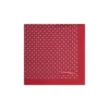 POCHETTE DA TASCHINO IN SETA STAMPATA A MANO BORDEAUX Microfantasia fiore