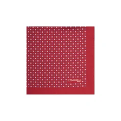 POCHETTE DA TASCHINO IN SETA STAMPATA A MANO BORDEAUX Microfantasia fiore