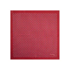 POCHETTE DA TASCHINO IN SETA STAMPATA A MANO BORDEAUX Microfantasia fiore