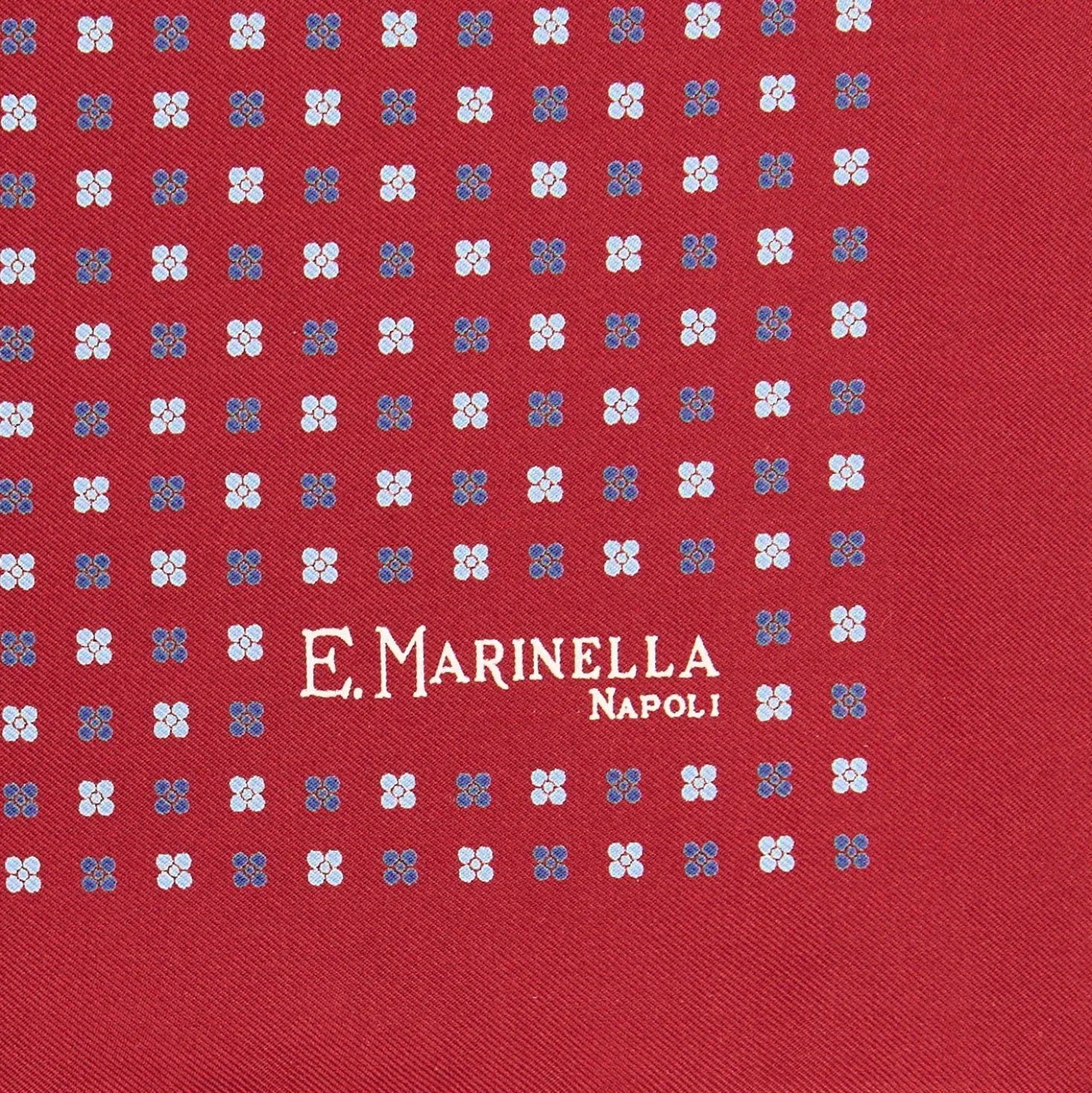 POCHETTE DA TASCHINO IN SETA STAMPATA A MANO BORDEAUX Microfantasia fiore
