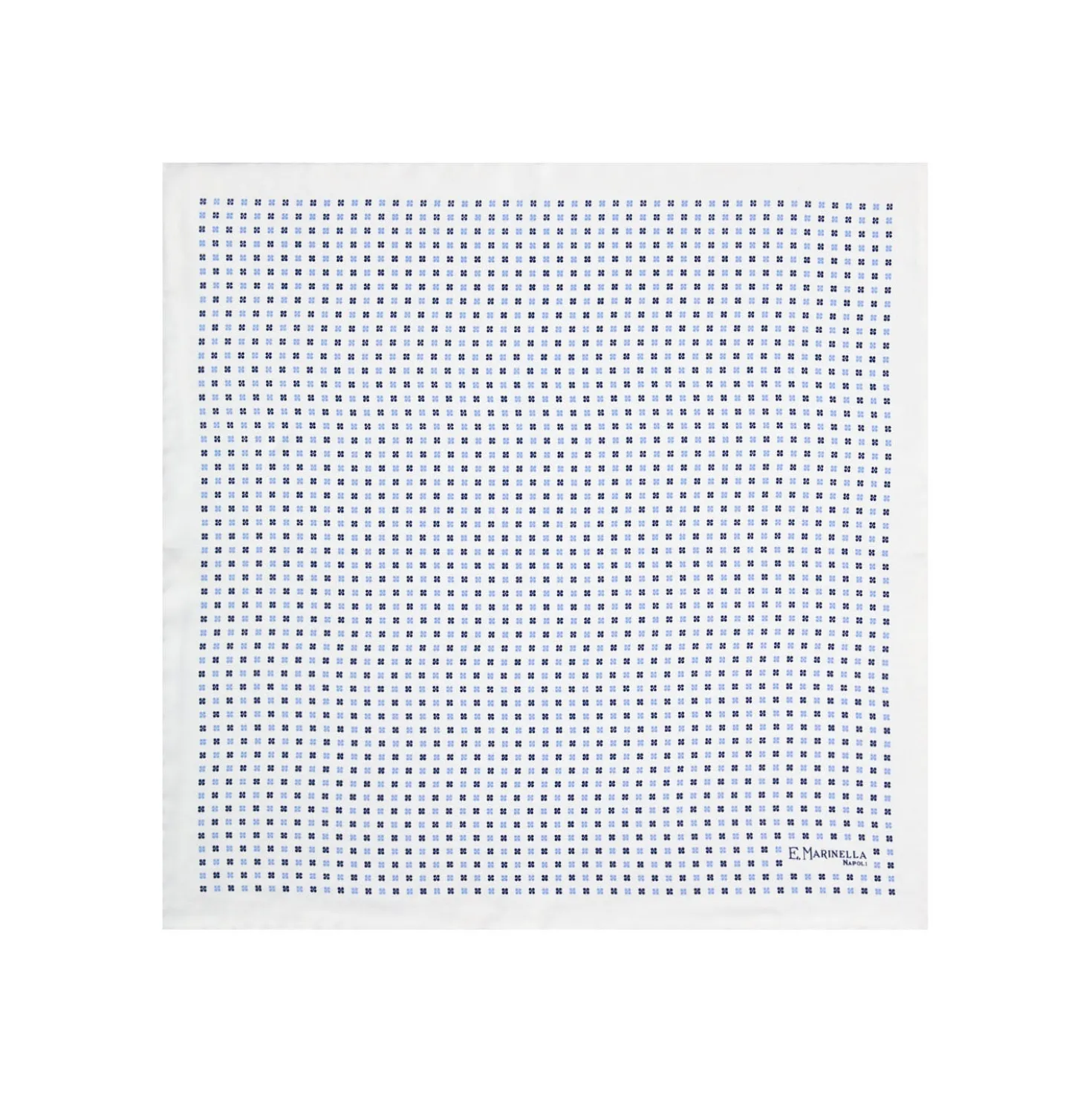 POCHETTE DA TASCHINO IN SETA STAMPATA A MANO BIANCA Microfantasia fiore