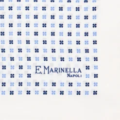 POCHETTE DA TASCHINO IN SETA STAMPATA A MANO BIANCA Microfantasia fiore