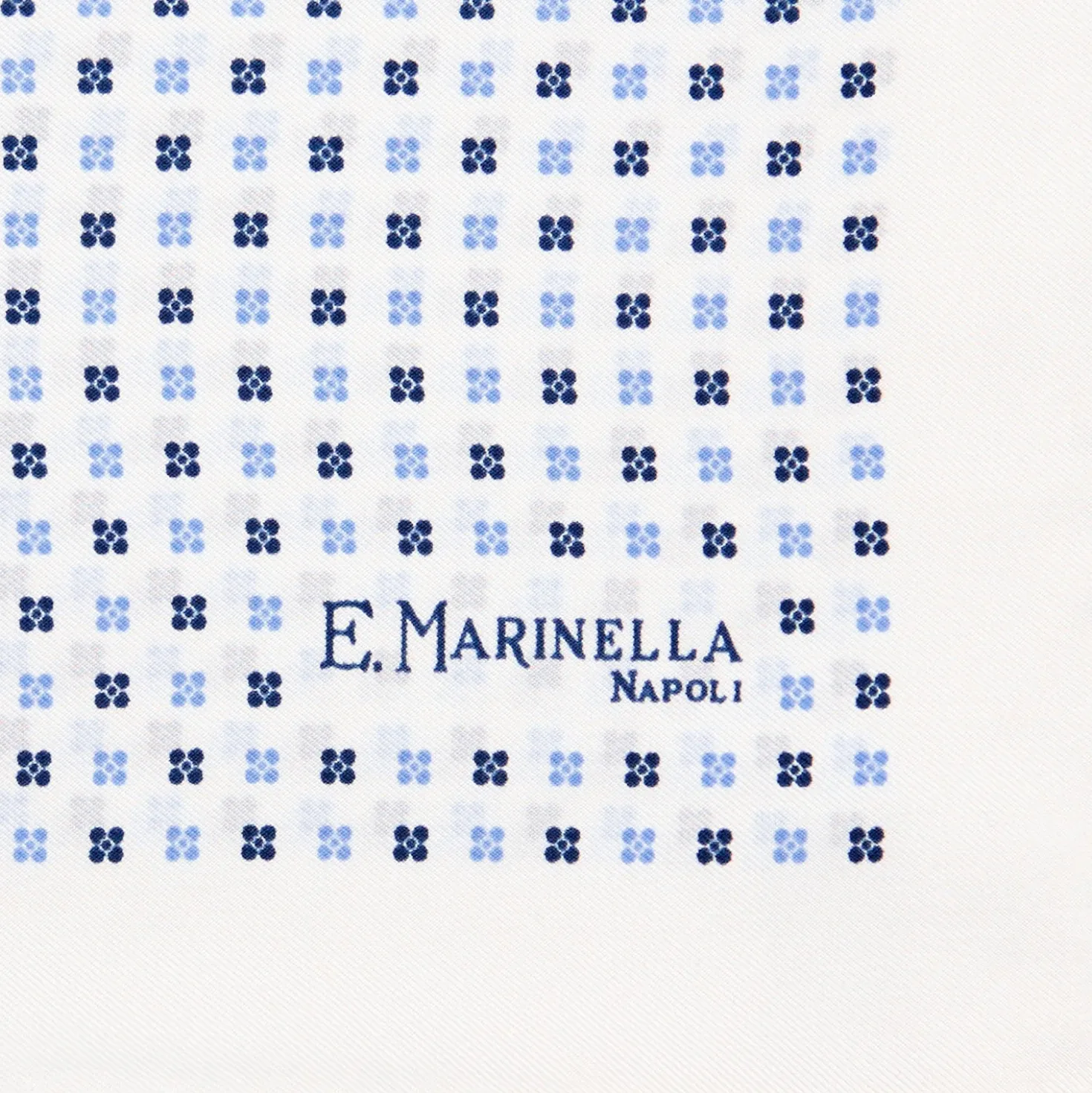 POCHETTE DA TASCHINO IN SETA STAMPATA A MANO BIANCA Microfantasia fiore