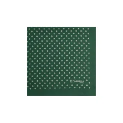 POCHETTE DA TASCHINO IN SETA STAMPATA A MANO VERDE SCURO Macrofantasia fiore
