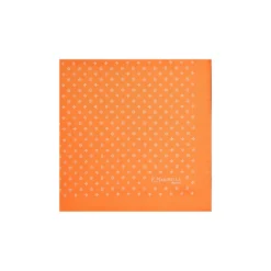 POCHETTE DA TASCHINO IN SETA STAMPATA A MANO ARANCIONE Microfantasia fiore
