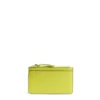 PORTA CARTE DI CREDITO GIALLO In pelle con zip