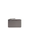 PORTA CARTE DI CREDITO GRIGIO In pelle con zip