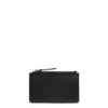 PORTA CARTE DI CREDITO NERO In pelle con zip