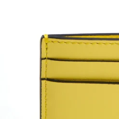 PORTACARTE DI CREDITO PICCOLO GIALLO In pelle liscia