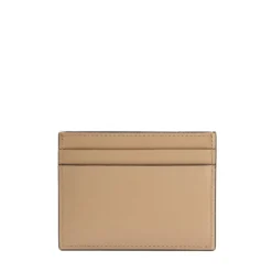PORTACARTE DI CREDITO PICCOLO BEIGE In pelle liscia