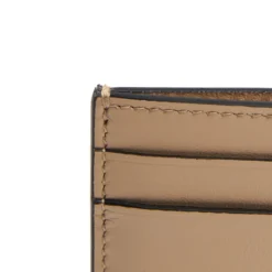 PORTACARTE DI CREDITO PICCOLO BEIGE In pelle liscia