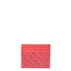 PORTACARTE DI CREDITO SETA E PELLE ROSSO 5 scomparti