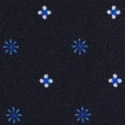 PORTACARTE DI CREDITO SETA E PELLE BLU SCURO 5 scomparti