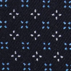 PORTACARTE DI CREDITO SETA E PELLE BLU SCURO 5 scomparti