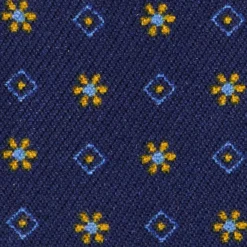 PORTACARTE DI CREDITO SETA E PELLE BLU SCURO 5 scomparti