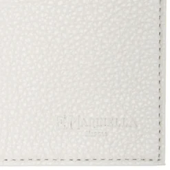 PORTACARTE PIEGHEVOLE TINTA UNITA IN SETE E PELLE ROSSO 10 scomparti