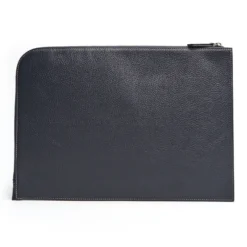 PORTADOCUMENTI BLU In pelle con cinturino