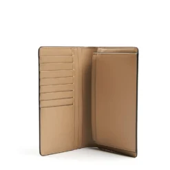 PORTAFOGLIO GRANDE BEIGE In pelle liscia