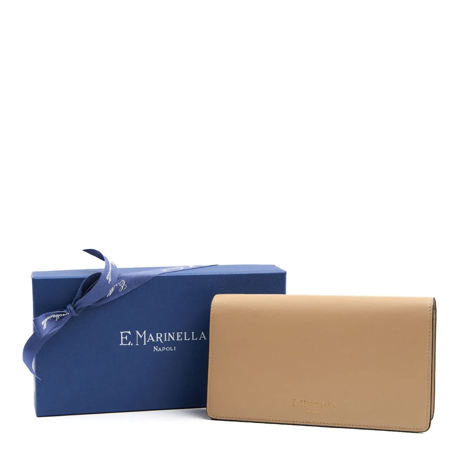 PORTAFOGLIO GRANDE BEIGE In pelle liscia