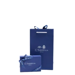 PORTAFOGLIO ORIZZONTALE BLU SCURO In pelle martellata