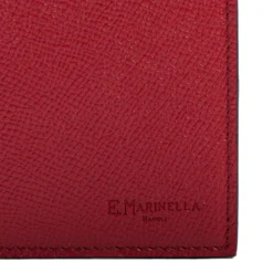 PORTAFOGLIO ORIZZONTALE BORDEAUX In pelle martellata