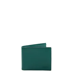 PORTAFOGLIO ORIZZONTALE VERDE SCURO In pelle liscia