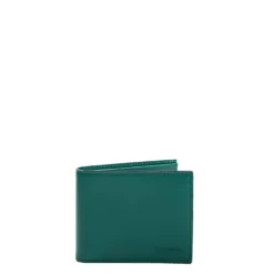 PORTAFOGLIO ORIZZONTALE VERDE SCURO In pelle liscia