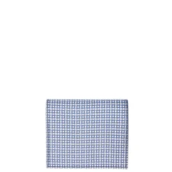 PORTAFOGLIO PICCOLO AZZURRO POLVERE In seta e pelle
