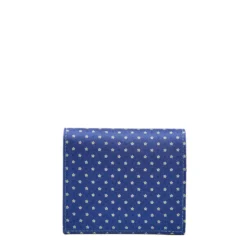 PORTAFOGLIO PICCOLO BLU In seta e pelle