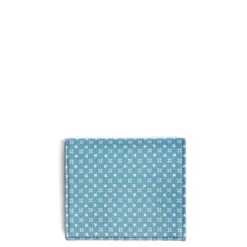 PORTAFOGLIO PICCOLO BLU MEDIO In seta e pelle