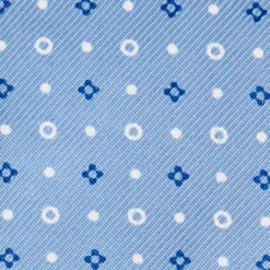 PORTAOCCHIALI AZZURRO In seta stampata a mano