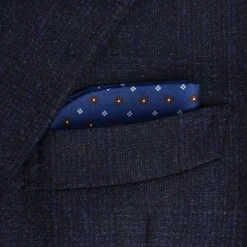 PORTAOCCHIALI BLUETTE In seta stampata a mano
