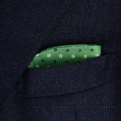 PORTAOCCHIALI VERDE CHIARO In seta stampata a mano