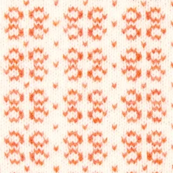 SCALDACOLLO ARANCIONE E BEIGE MICROFANTASIA In cashmere