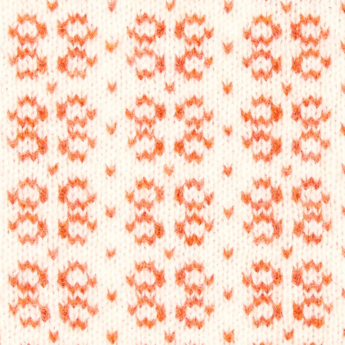 SCALDACOLLO ARANCIONE E BEIGE MICROFANTASIA In cashmere
