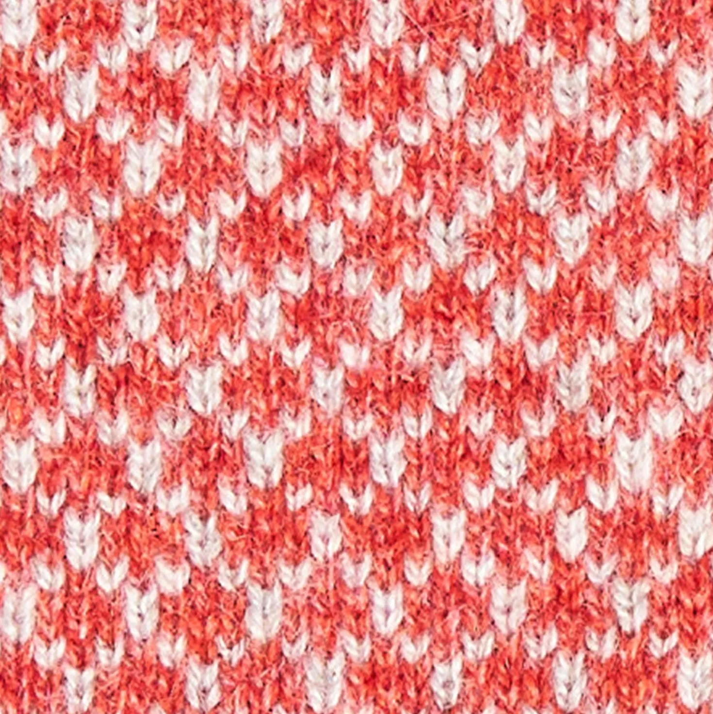 SCALDACOLLO ARANCIONE E BEIGE IN CASHMERE Microfantasia geometrica
