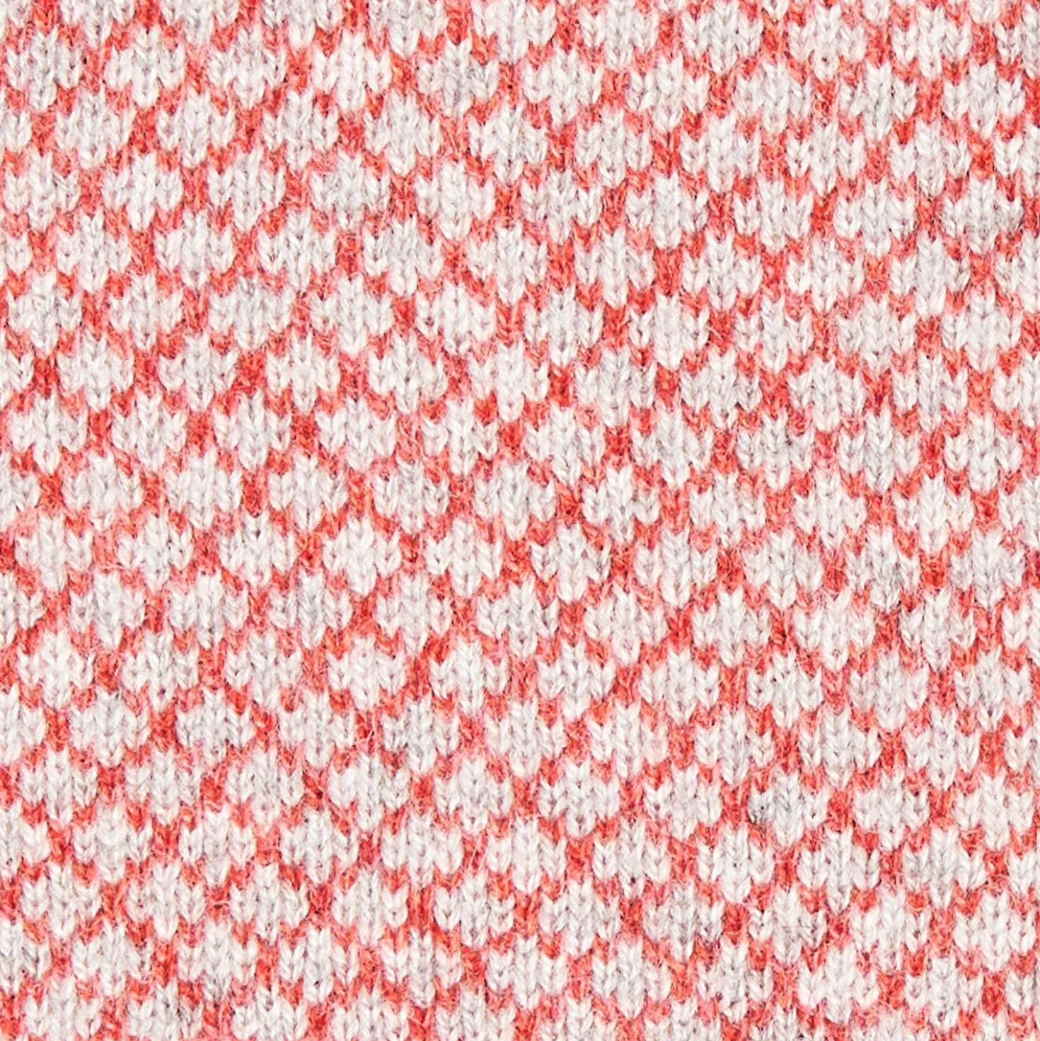SCALDACOLLO ARANCIONE E BEIGE IN CASHMERE Microfantasia geometrica