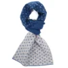 SCALDACOLLO BLU E GRIGIO MICROFANTASIA In cashmere