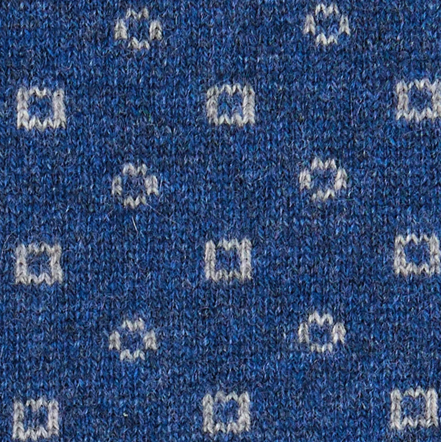 SCALDACOLLO BLU E GRIGIO MICROFANTASIA In cashmere