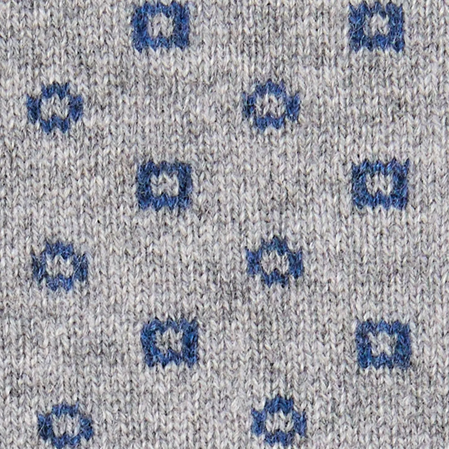 SCALDACOLLO BLU E GRIGIO MICROFANTASIA In cashmere