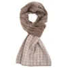 SCALDACOLLO MARRONE SCURO E BEIGE MICROFANTASIA In cashmere