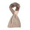 SCALDACOLLO MARRONE SCURO E BEIGE MICROFANTASIA In cashmere