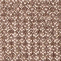 SCALDACOLLO MARRONE SCURO E BEIGE MICROFANTASIA In cashmere