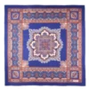 SCIALLE 140 MARRONE E BLUETTE IN LANA Fantasia floreale