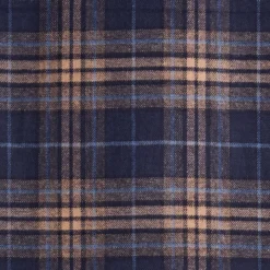 SCIARPA BICOLOR BLU IN SETA E CASHMERE Check