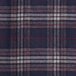SCIARPA BICOLOR BLU SCURO IN SETA E CASHMERE Check